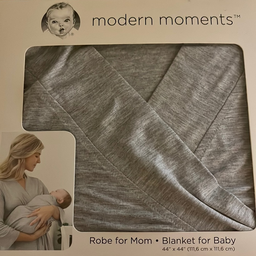 New Modern Moments by Gerber Robe & Swaddle Blanket Set, 2-Piece